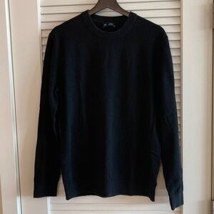 GAP Men's Black Crewneck Sweater in Cotton/Nylon
